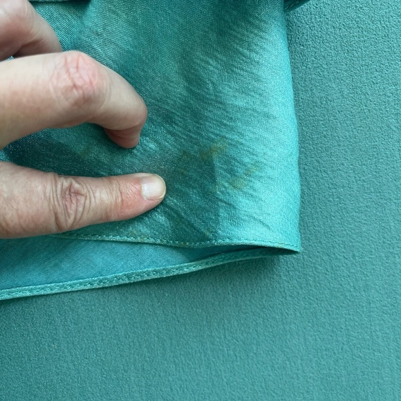 Adrianna Papell Crisscross Shutter Pleat Sheath Dress Green Size 10 Cocktail - Picture 11 of 12